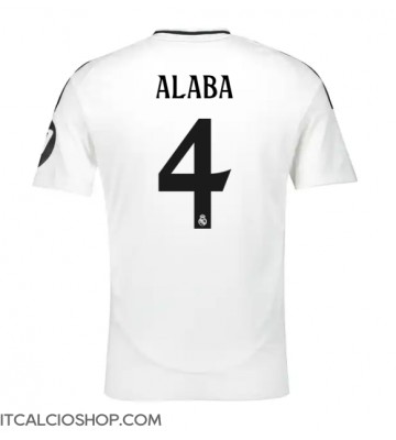 Real Madrid David Alaba #4 Prima Maglia 2024-25 Manica Corta